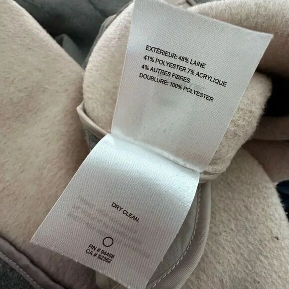 LAUNDRY BY SHELLI SEGAL | Wool Blend Wrap Trench Coat Gray Nude Belt | Small - Picture 9 of 10